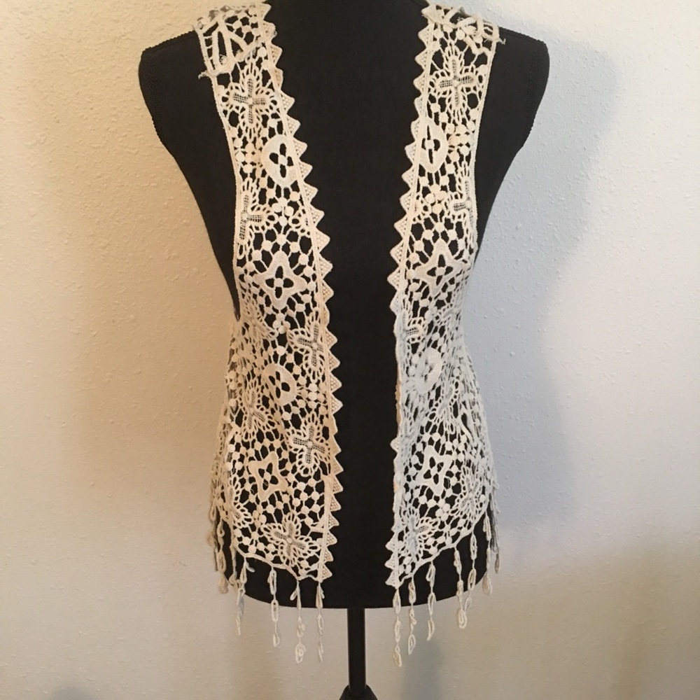Off White Laced Vest